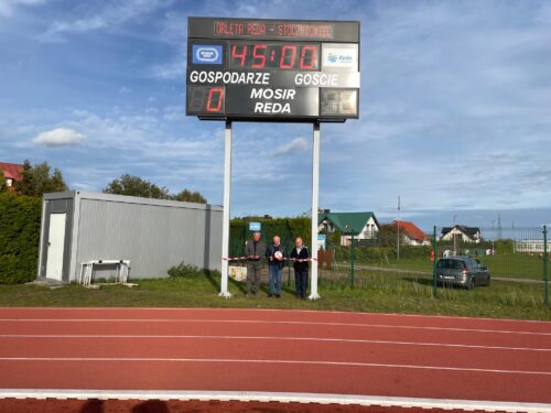 Kadra Polski U 19 i nowa tablica wyników na Stadionie MOSiR REDA