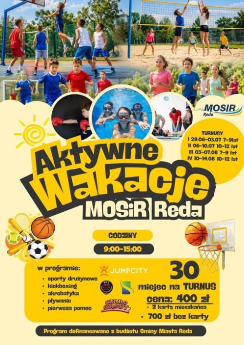 Przedstawiamy pierwszą wakacyjną ofertę MOSiR Reda!
